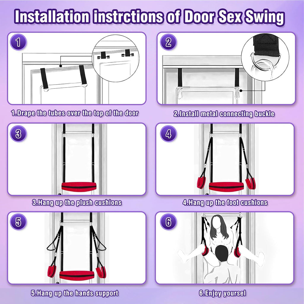 BondaraX BDSM Door Sex Swing Restraint Kit 300lb