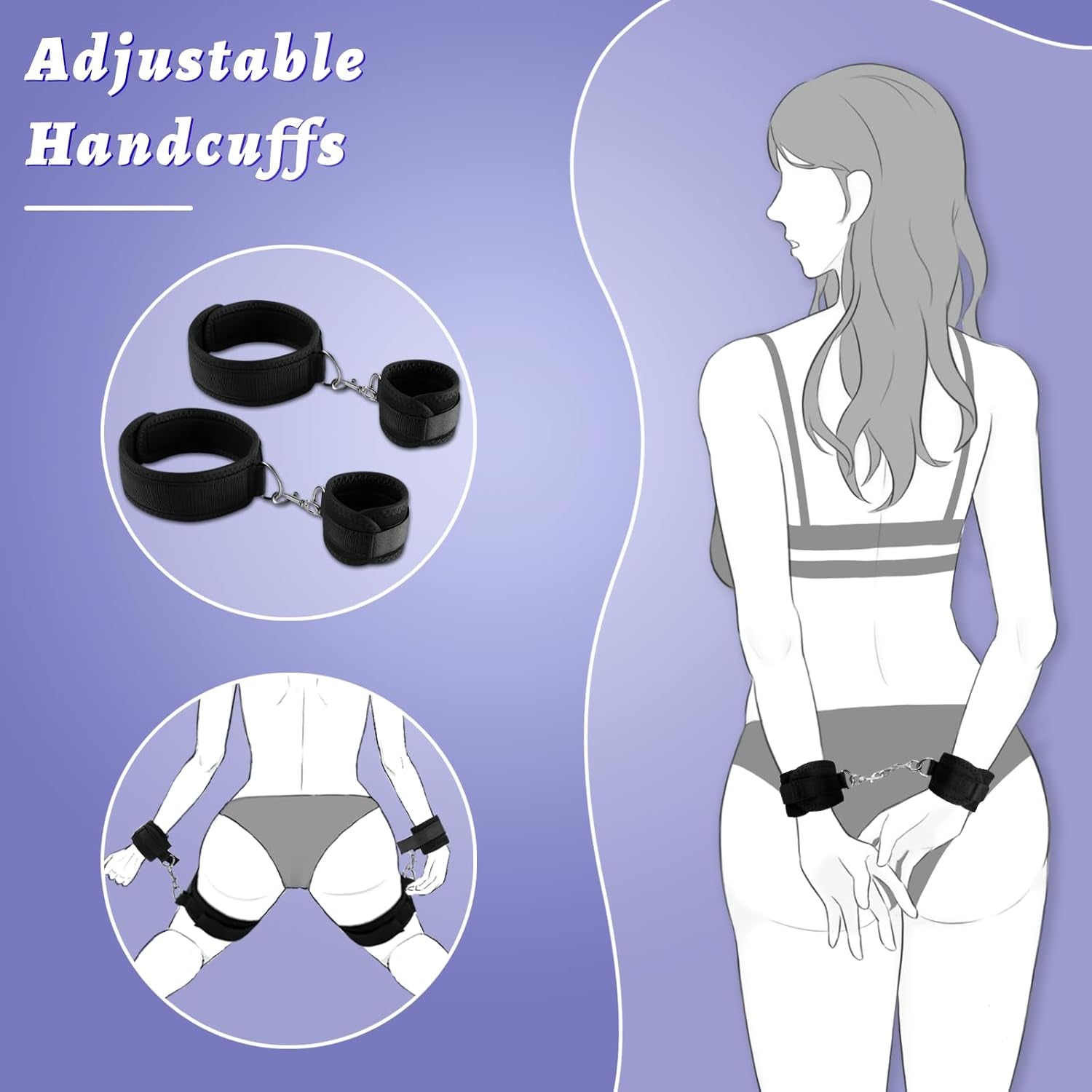 ArcBond Inflatable BDSM Arc Sex Pillow with Cuffs Set