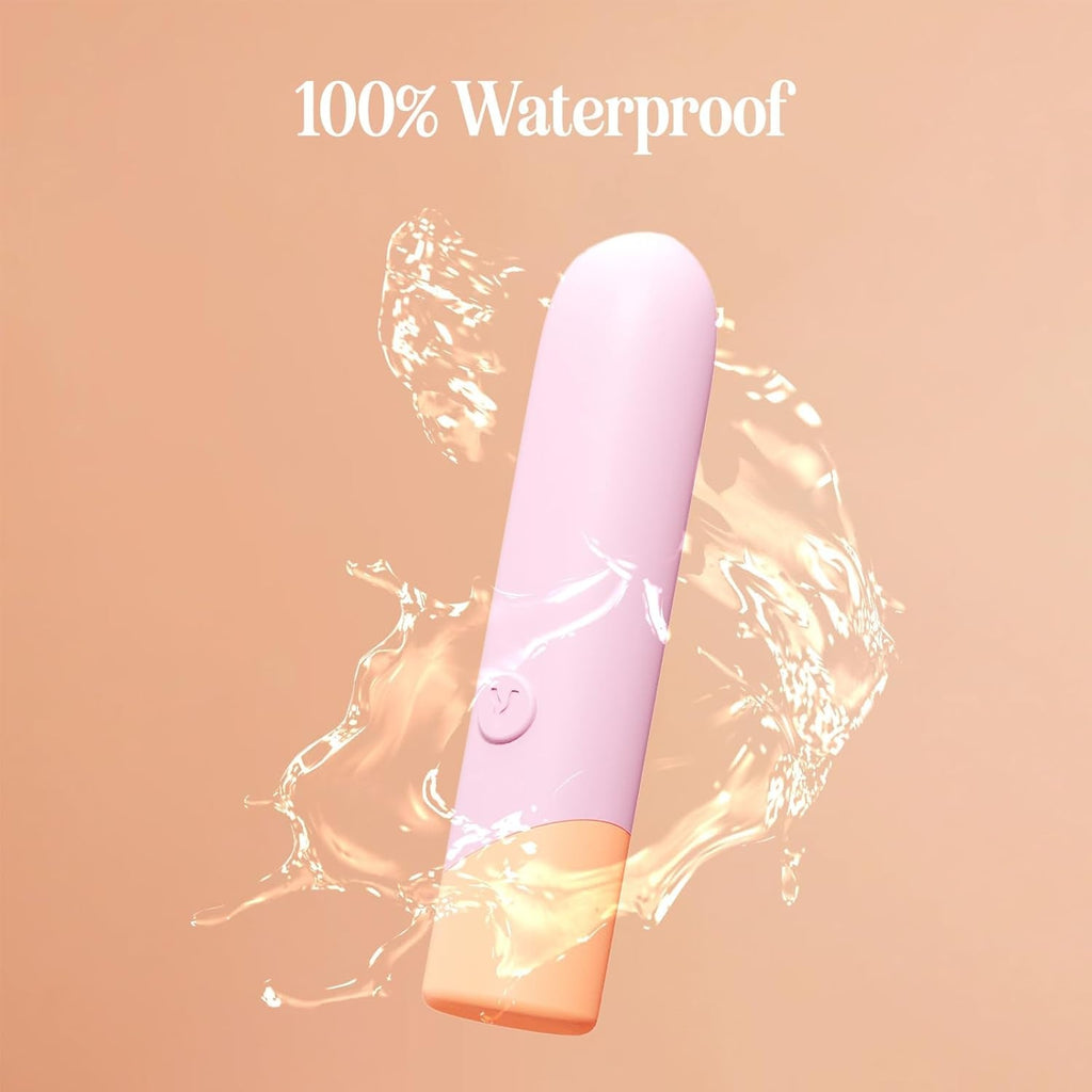 PeachLuxe Mini Bullet Vibrator Waterproof Quiet Rechargeable