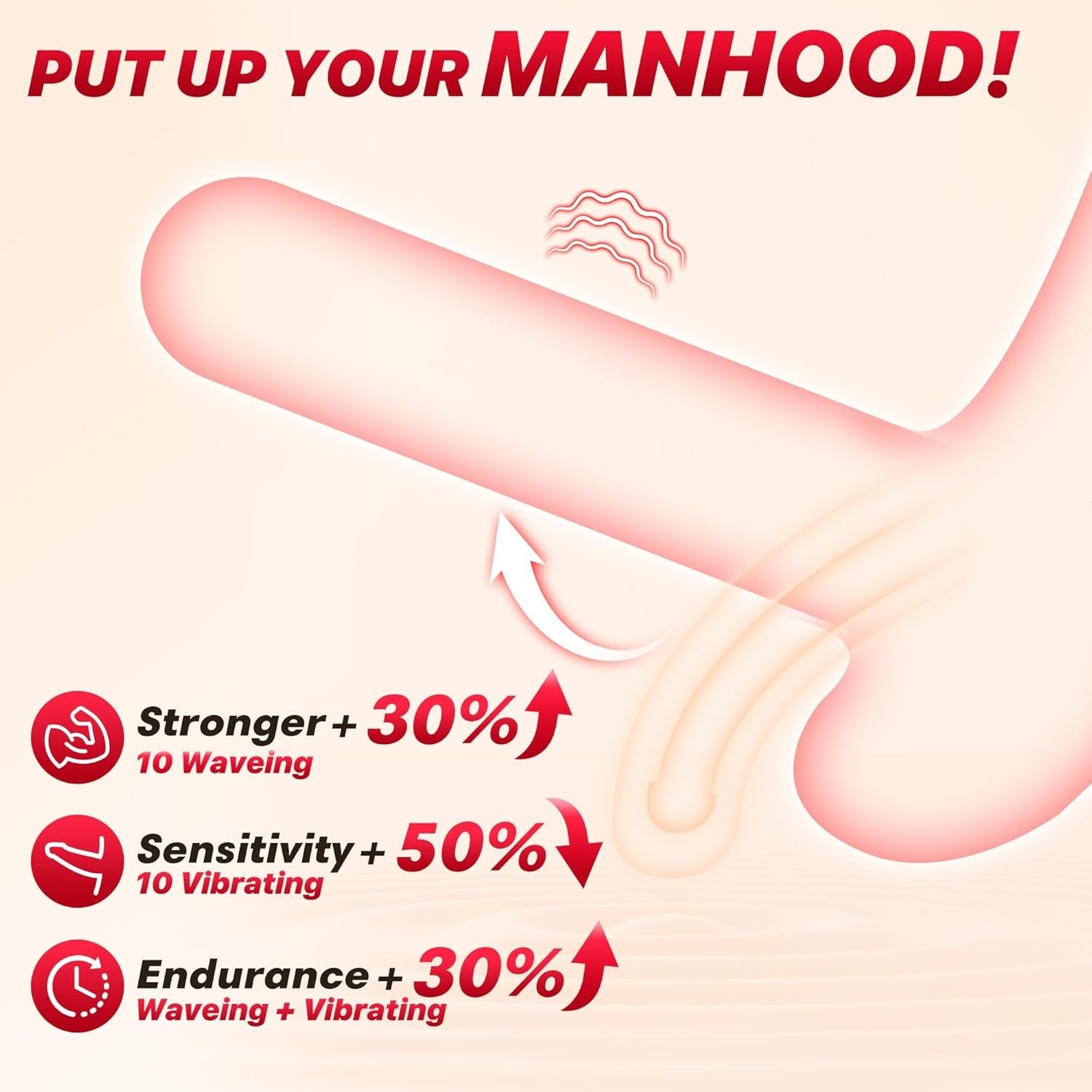 WaveLynx AI Vibrating Male Masturbator 3 Motor 10 Modes