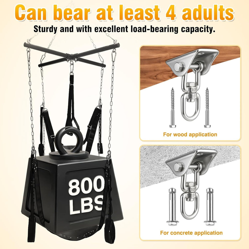 SteelRise Adjustable Heavy-Duty Ceiling Sex Swing