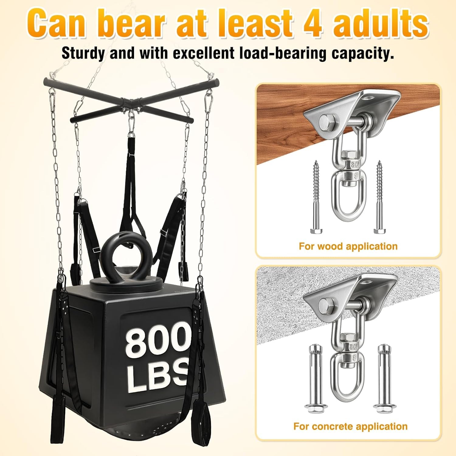 SteelRise Adjustable Heavy-Duty Ceiling Sex Swing