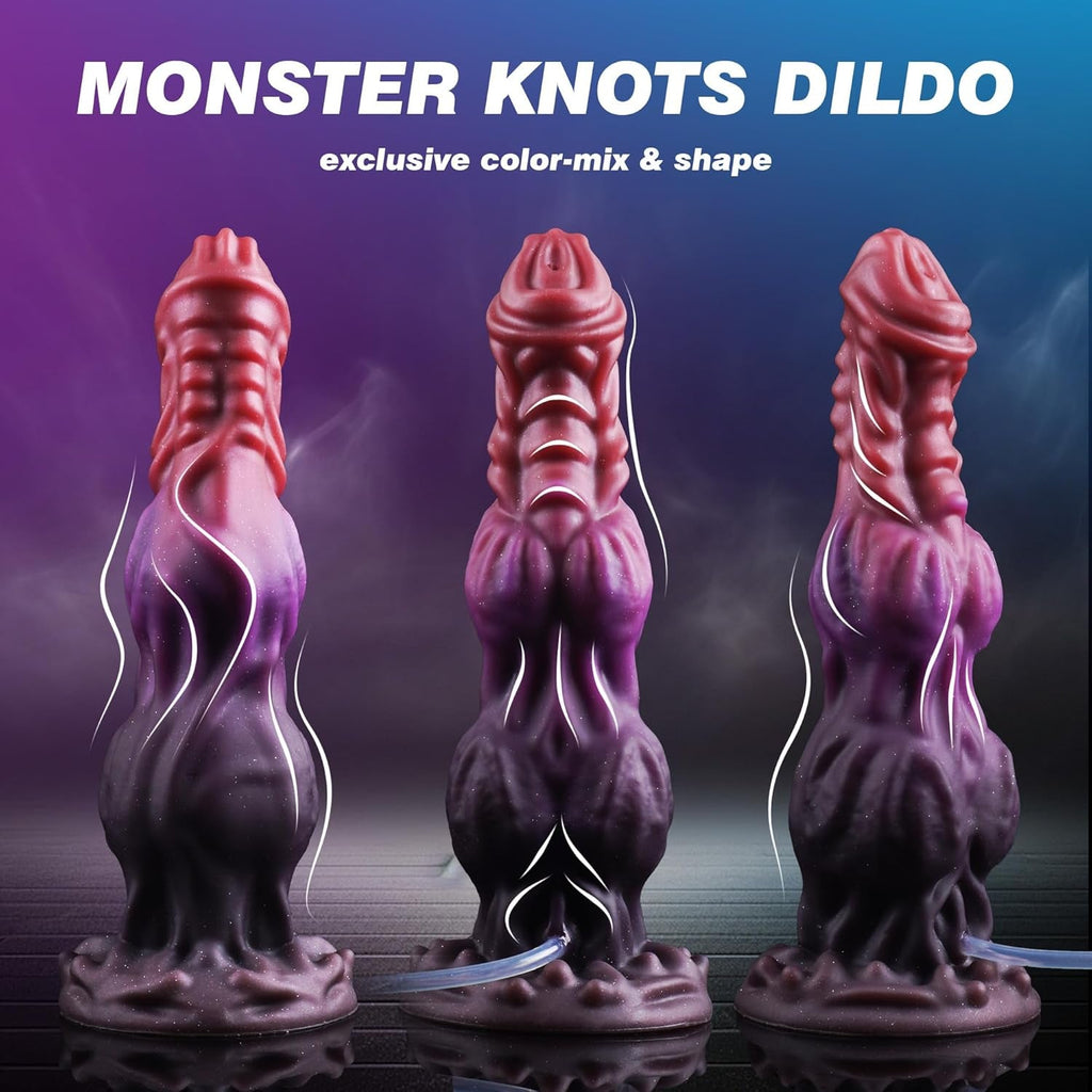 MythicJet 9.6” Squirting Knot Dildo Silicone Suction Cup