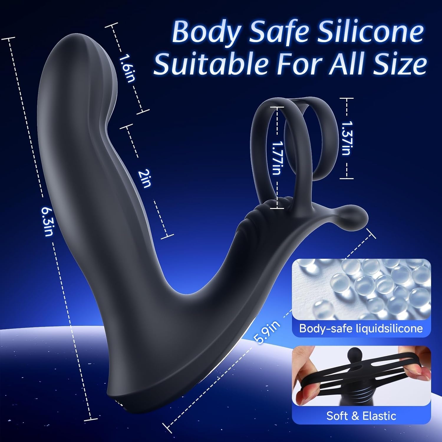 CoreSlide Prostate Massager Cock Ring 9 Modes Thrusting