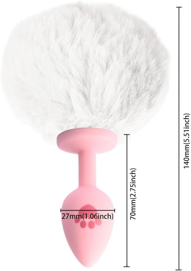 VelvetBunny Bunny Tail Silicone Butt Plug for Beginners
