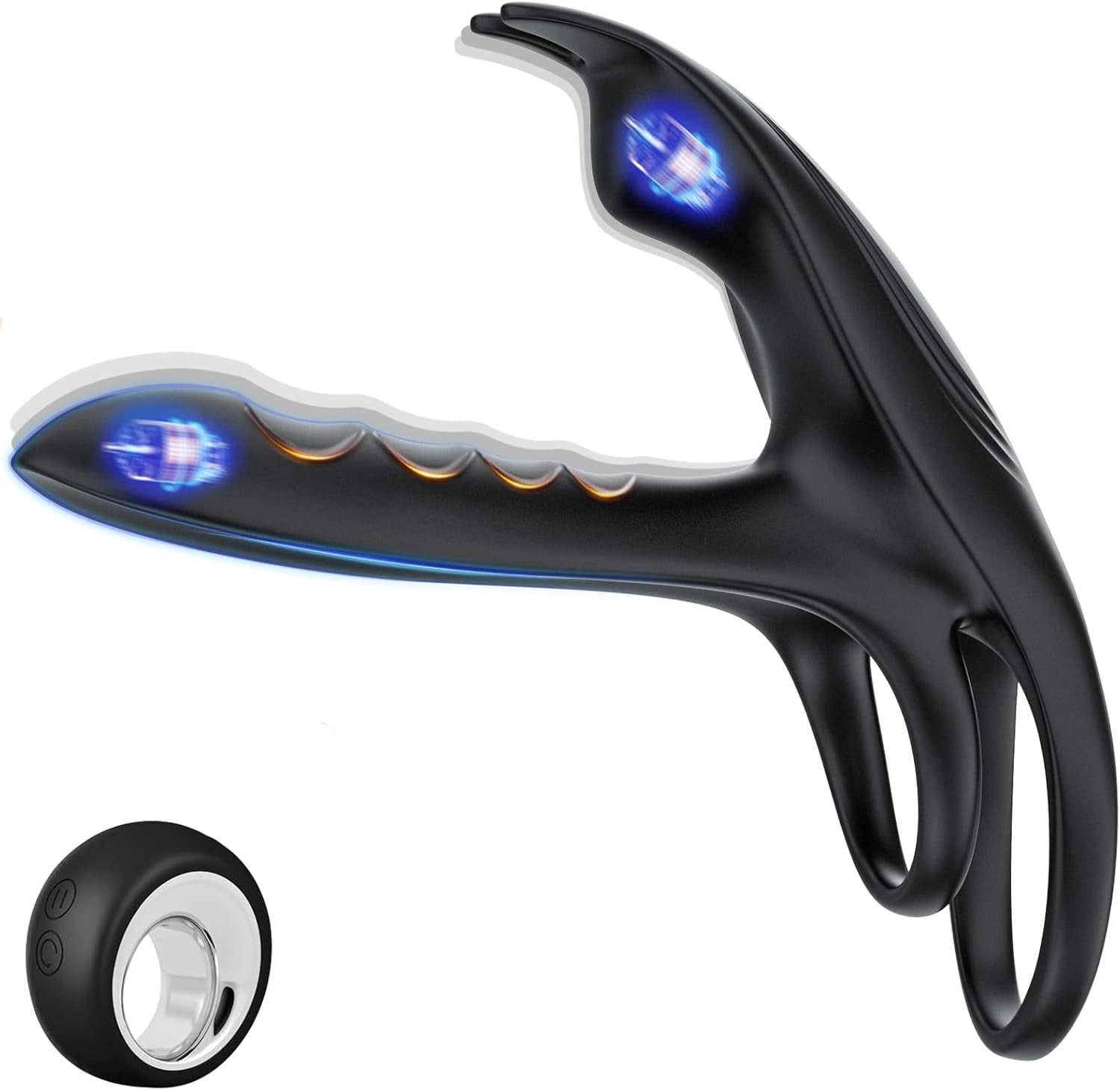 SyncDriveX Cock Ring Clit Stimulator Remote 10 Modes Waterproof