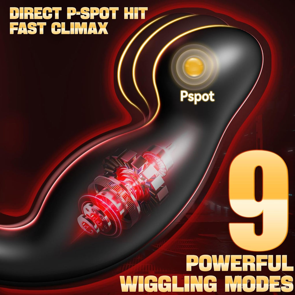 FlexDominus Prostate Massager Cock Ring 9+9 Modes Remote