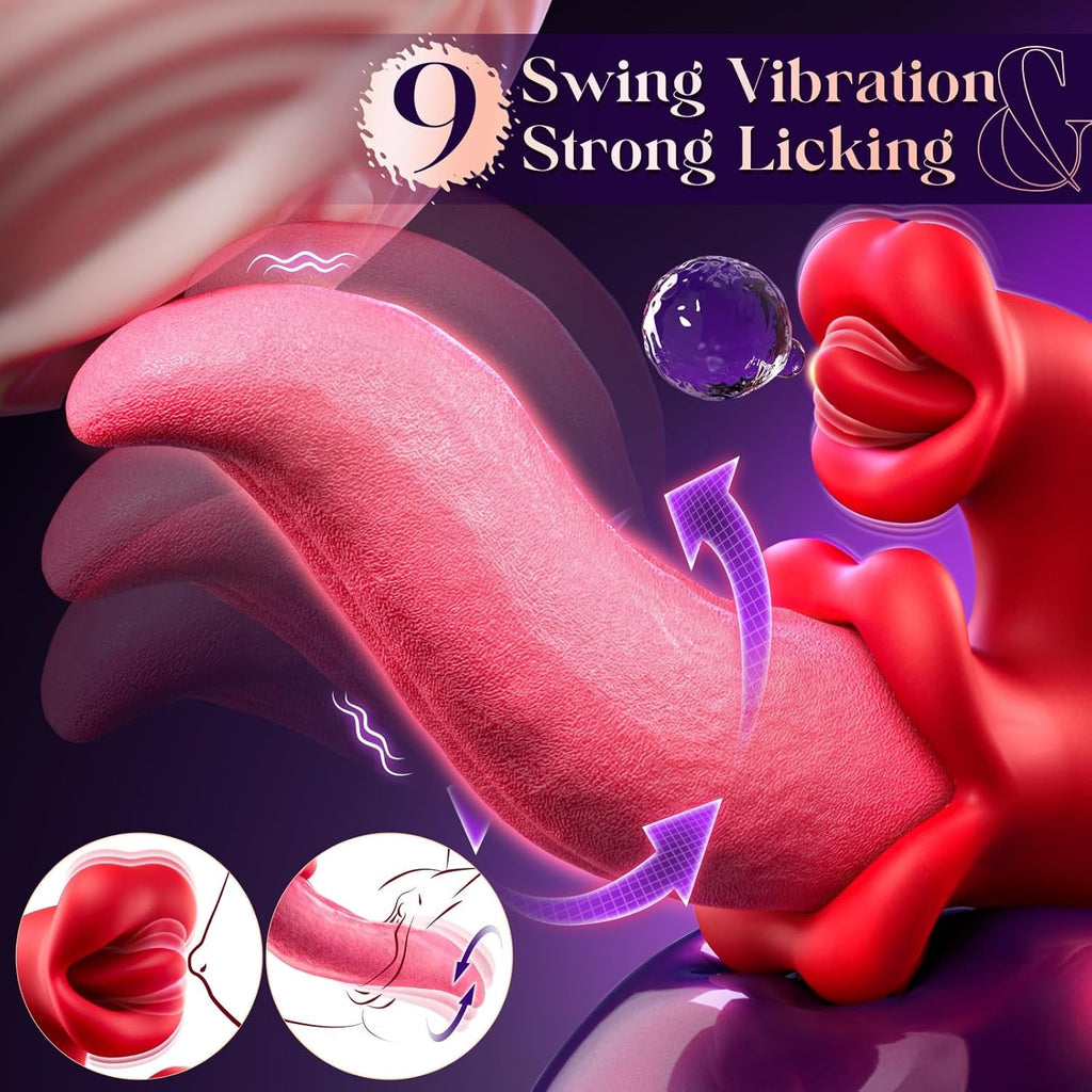 ElyraSwing Tongue Rabbit Vibrator 9 Modes G-Spot Toy