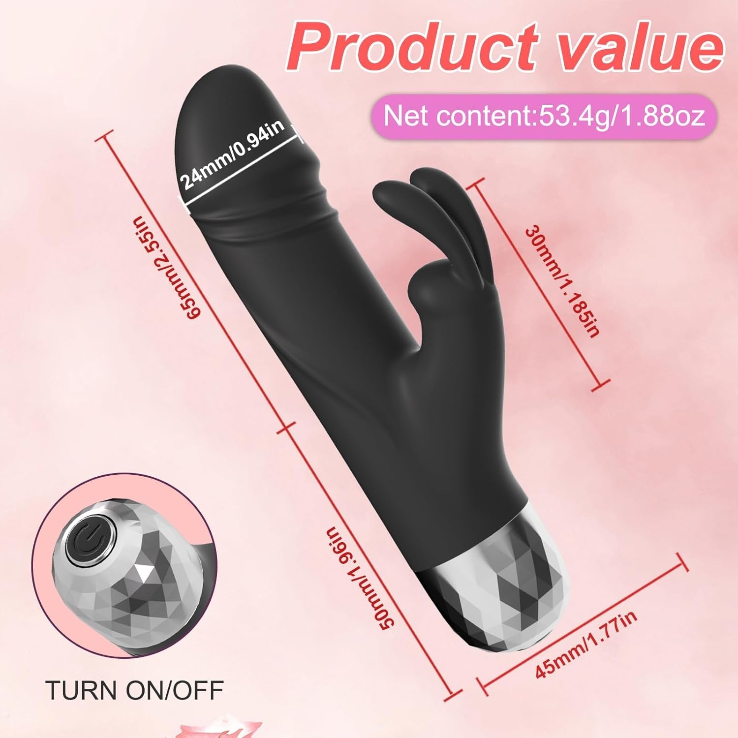 MicroPulse Mini Rabbit Bullet Vibrator 10 Modes Waterproof