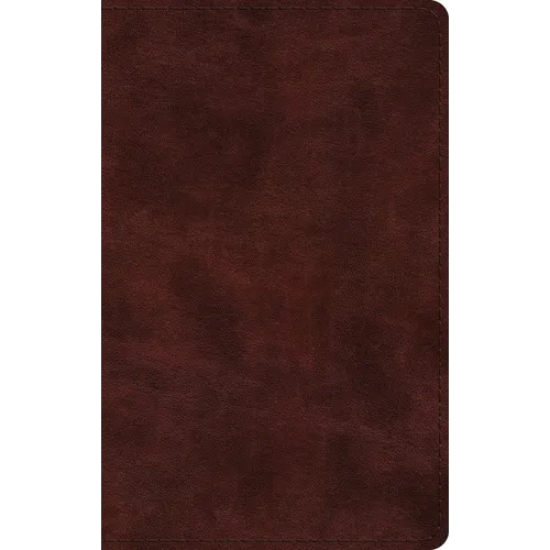 ESV Large Print Thinline Bible, Red Letter (Trutone, Mahogany) - Imitation Leather