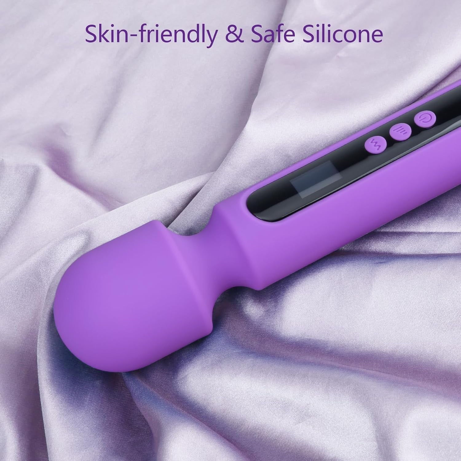 VoltAura 12" Wand Vibrator LCD Display 10 Modes Rechargeable