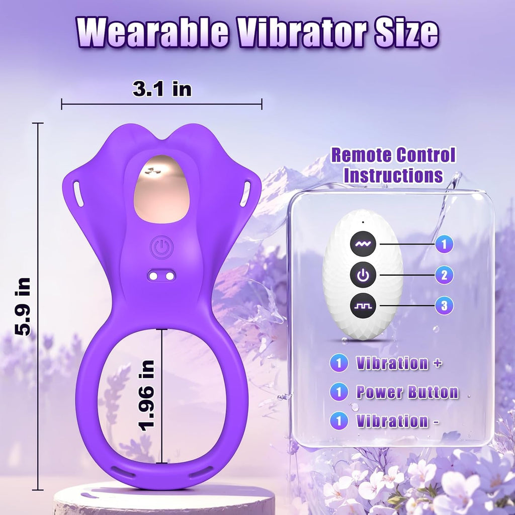 SyncEase Wearable Cock Ring Clit Stimulator Remote 10 Modes