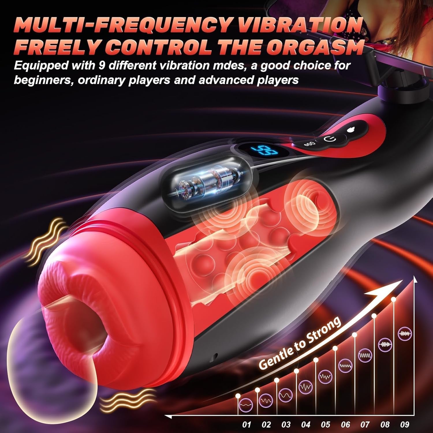 PulseDock APP Heating Male Masturbator with Suction & Vibration