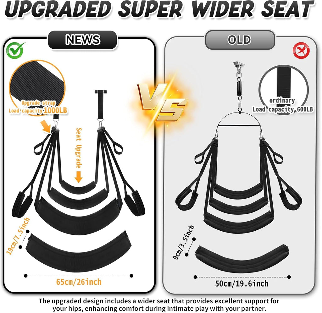 VelvetLift Door Sex Swing with Cushions & Armrests