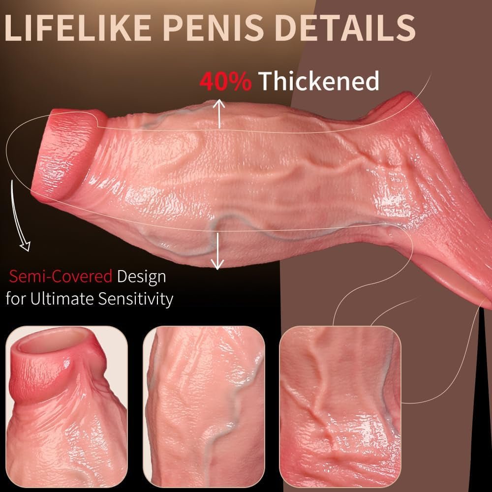 GirthMax Large Penis Sleeve 2.5” Girth Silicone Extender