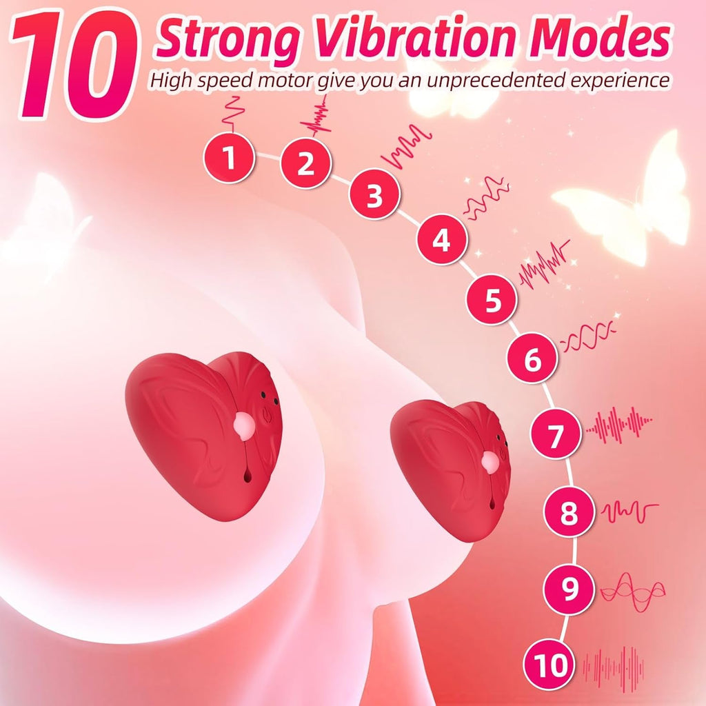 ButterflyX Remote Nipple Clamps Vibrator 10 Modes