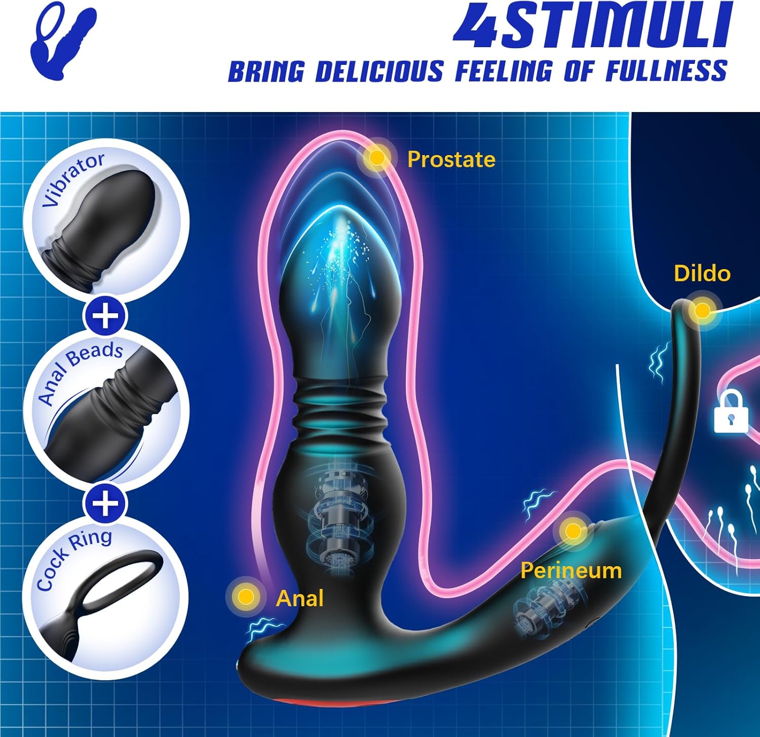 BoldSway Ergonomic Remote Control Prostate Massager