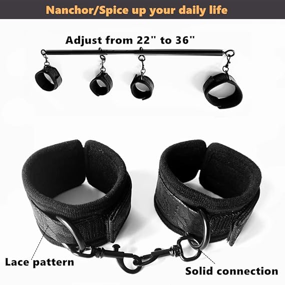Adjustable BDSM Spreader Bar Restraint Set