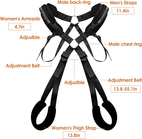 TetheredTensions Premium BDSM Bondage Restraints Sex Sling