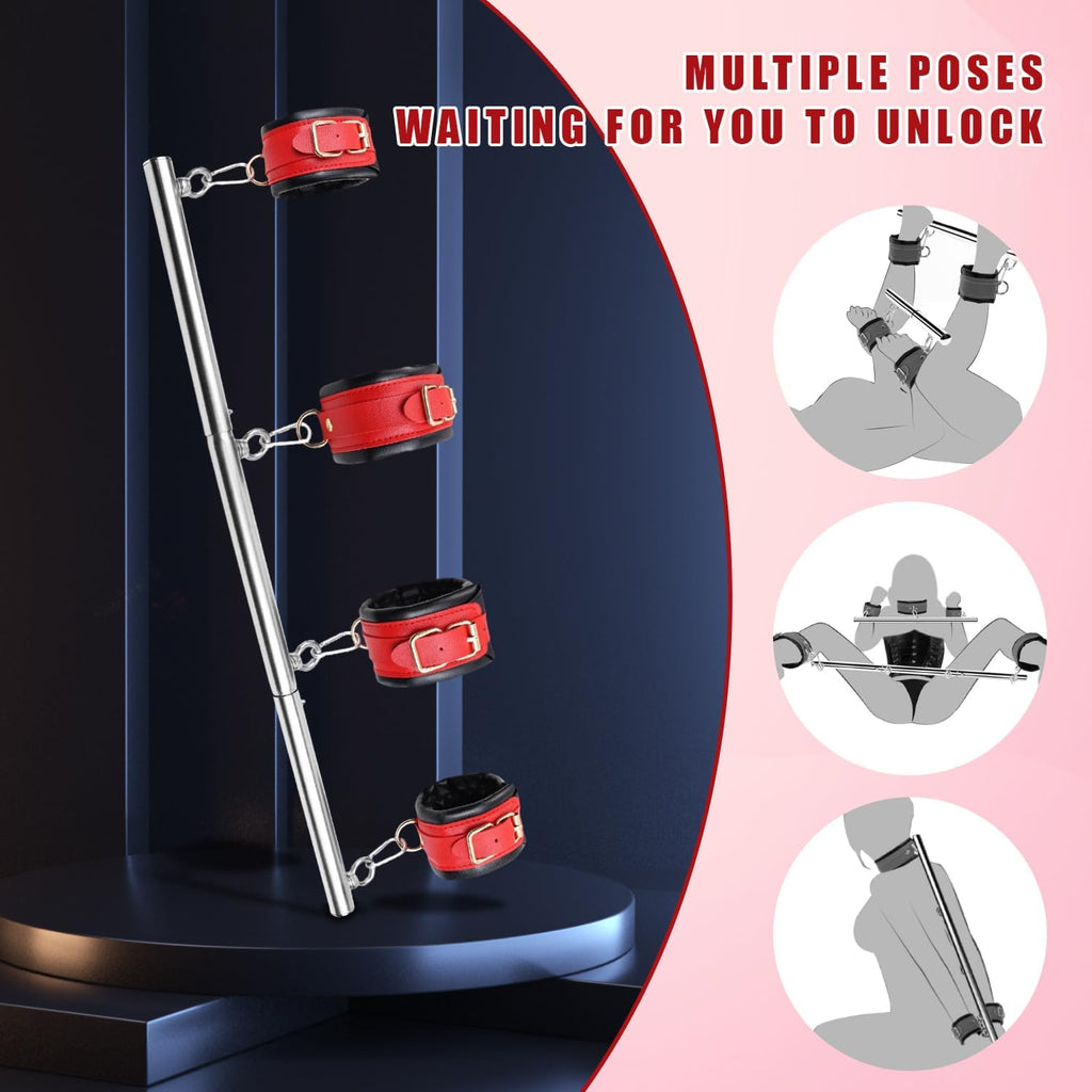 SM Bondage Restraint Set – Adjustable Spreader Bars