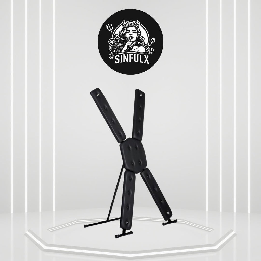 Adjustable Free-Standing BDSM Cross – Padded Restraint Frame