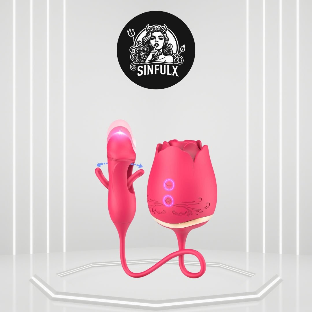 PleasurePulse Rose Sucking Vibrator G-Spot Dildo