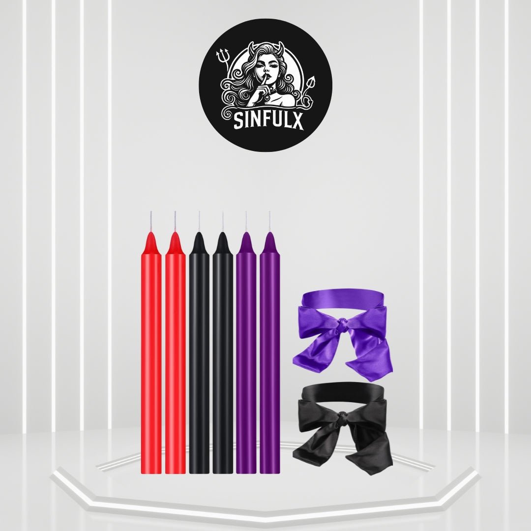 BDSM Low Temperature Candles & Blindfold Set