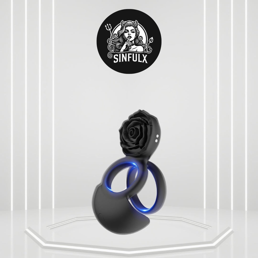 PleasureNova Rose Clitoral Penis Ring Stimulator
