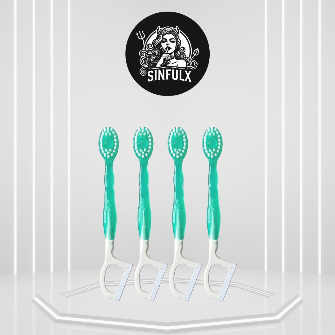 Morning After 5-in-1 Disposable Travel Toothbrush with Toothpaste, Floss & Tongue Scraper