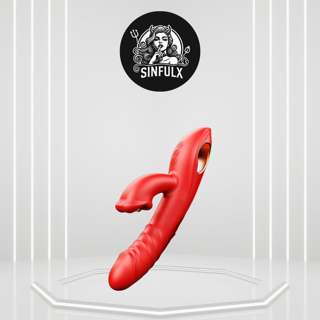ThrustExplorer 4-in-1 Licking & Thrusting Vibrator for Women | Clitoral & G-Spot Stimulation
