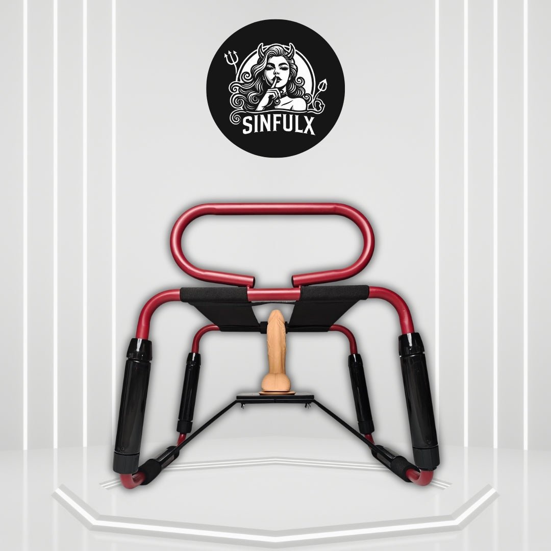 CrimsonLift Adjustable Sex Chair with Armrests & Dildo Mount
