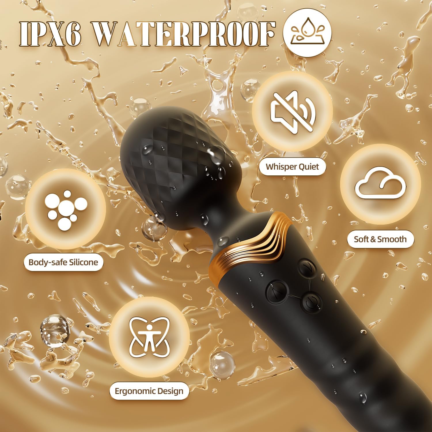 TwinPulse Dual Wand Vibrator 9 Modes Rechargeable Waterproof