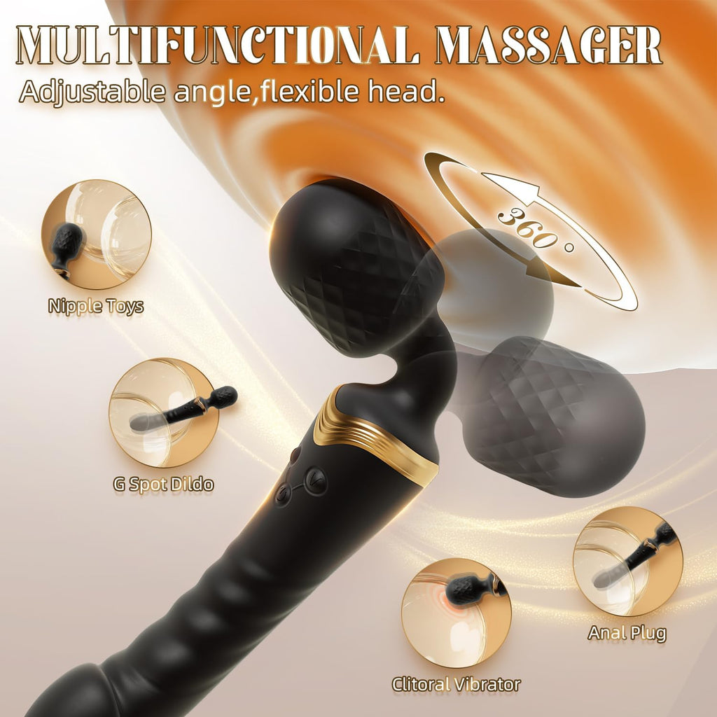 TwinPulse Dual Wand Vibrator 9 Modes Rechargeable Waterproof