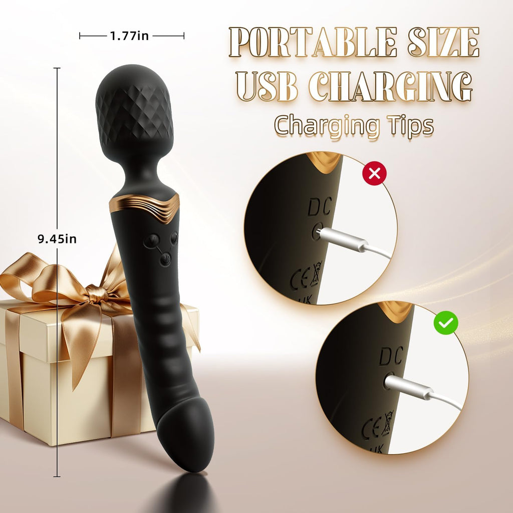 TwinPulse Dual Wand Vibrator 9 Modes Rechargeable Waterproof