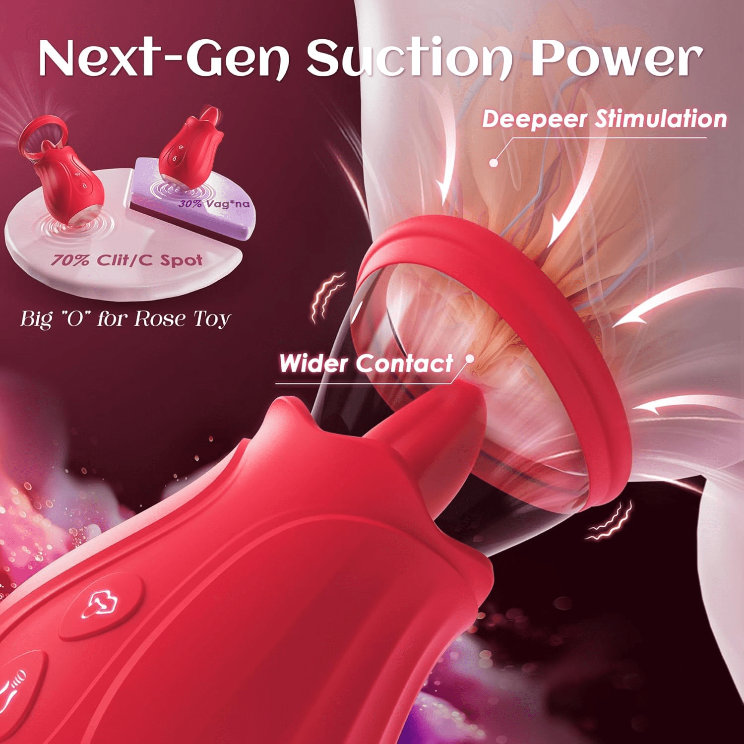 VelmoraR AI Rose Vibrator 7 Suction 10 Licking Modes