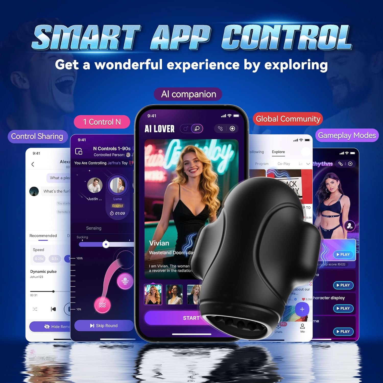 Virexion 3 Motor AI Male Masturbator 10 Vibration Modes