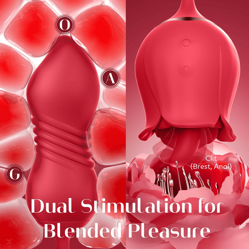 RoselleX AI Rose Thrust Vibrator 9 Lick 9 Thrust