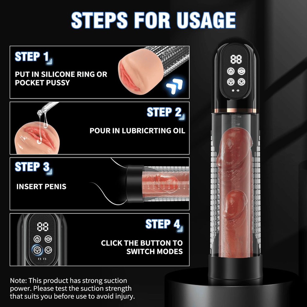 PulseVac Electric Penis Pump with Auto Modes & Suction