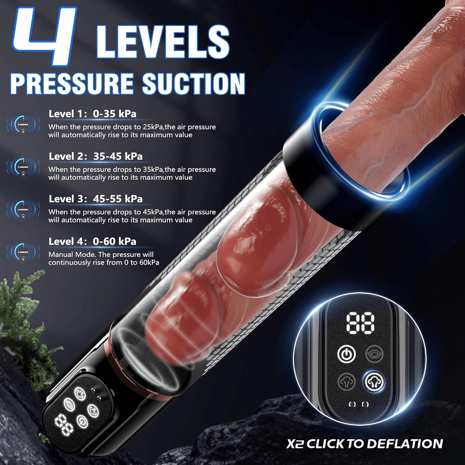 PulseVac Electric Penis Pump with Auto Modes & Suction