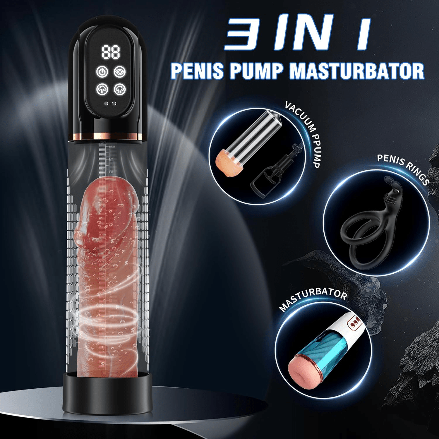 PulseVac Electric Penis Pump with Auto Modes & Suction