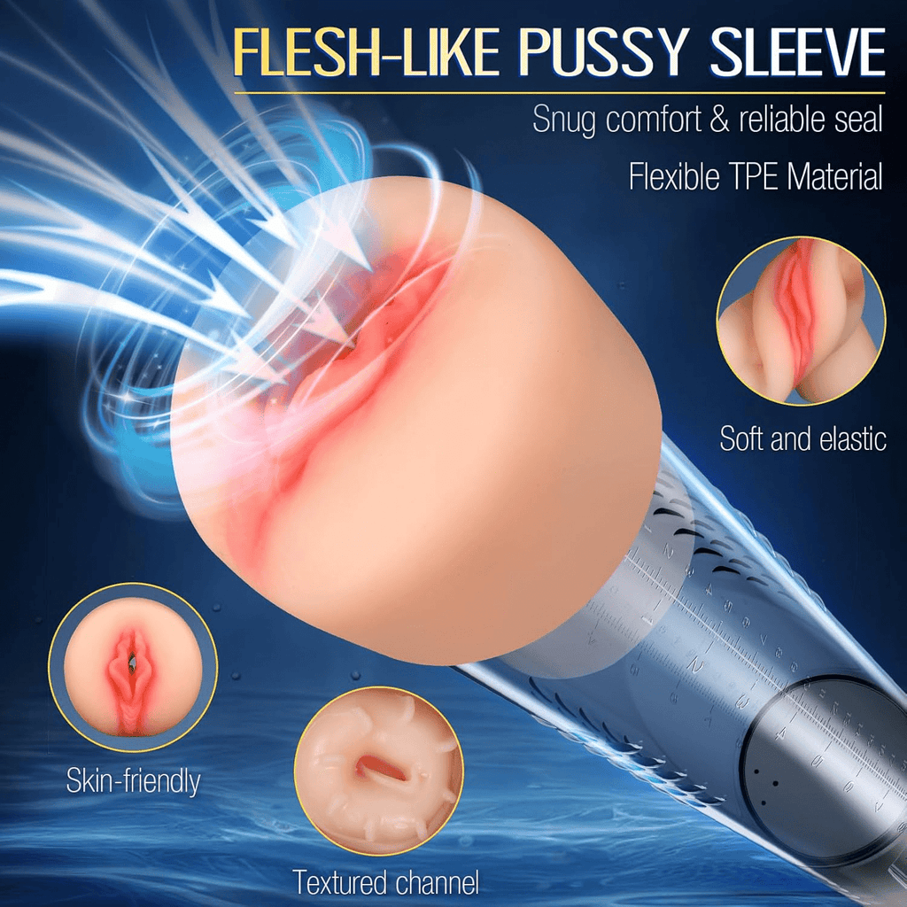 AquaBurst Penis Pump 5 Modes Burst LCD Display
