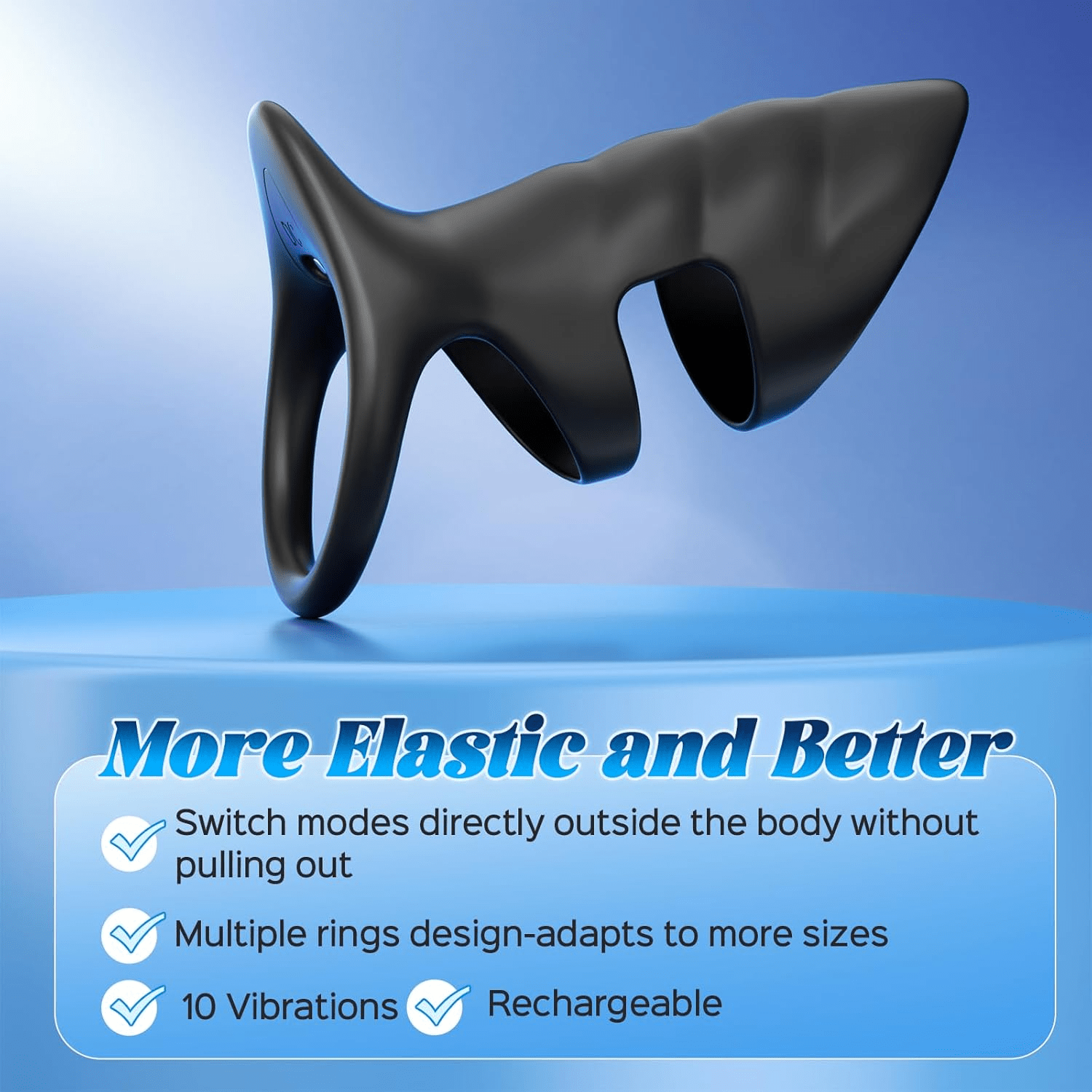 RingVibe Vibrating Cock Ring Sleeve 10 Modes Waterproof