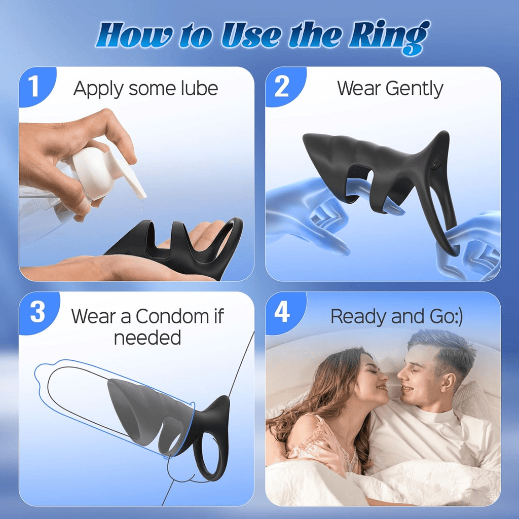 RingVibe Vibrating Cock Ring Sleeve 10 Modes Waterproof