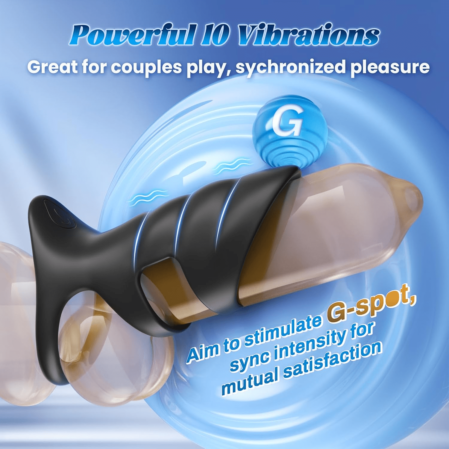 RingVibe Vibrating Cock Ring Sleeve 10 Modes Waterproof
