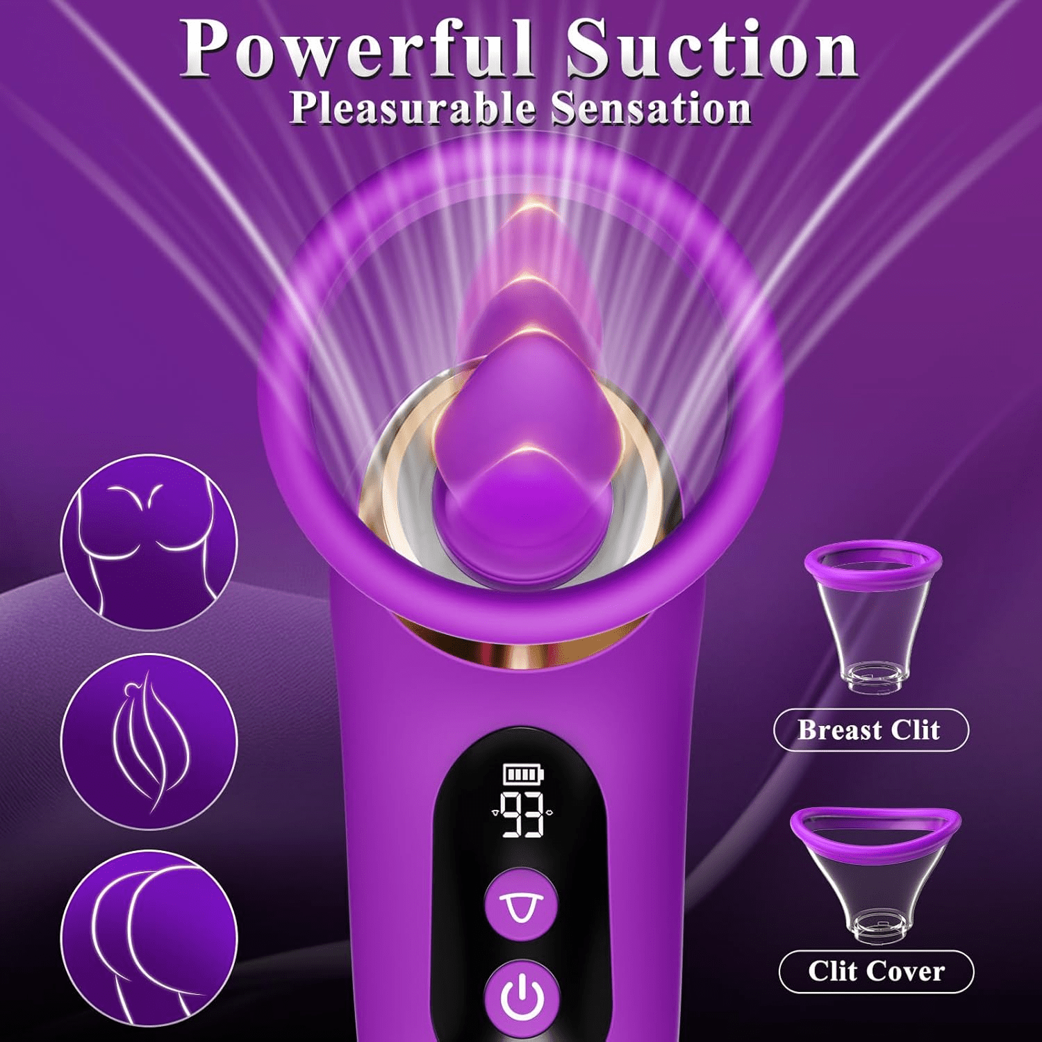 Auraluxe AI Sync Wand Clitoral Sucker LCD App Waterproof