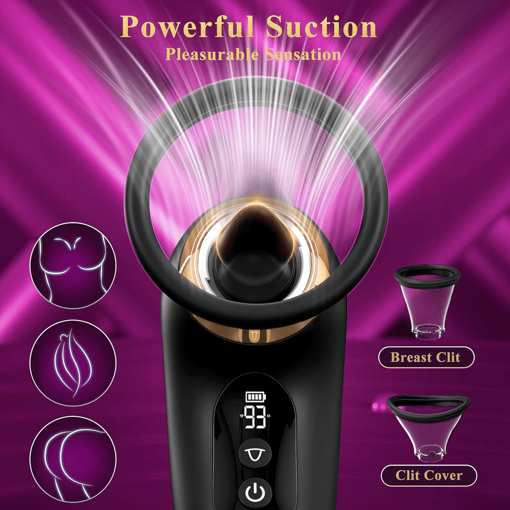 ObsidiaSync AI Rose Wand Clit Sucker LCD App Waterproof