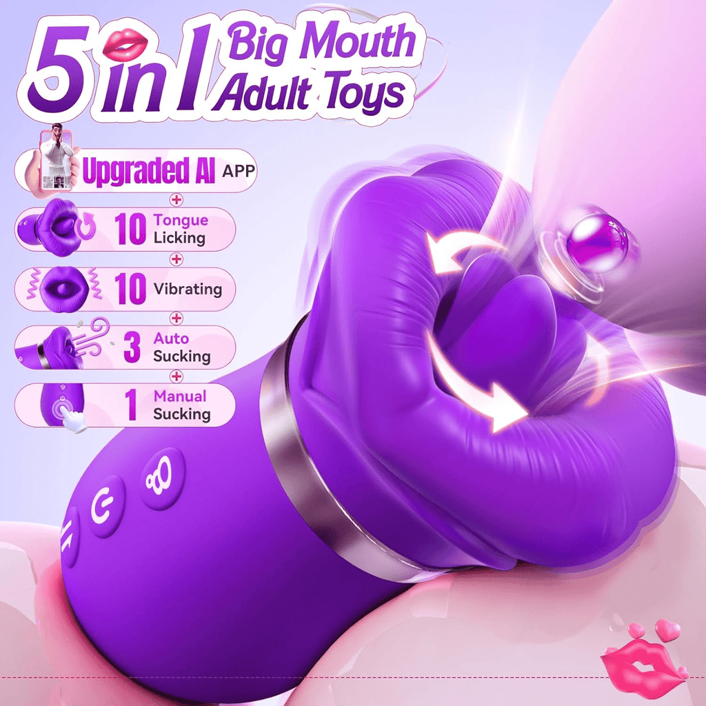 NoirLuxe AI Mouth Clit Sucker Wand App Waterproof Quiet