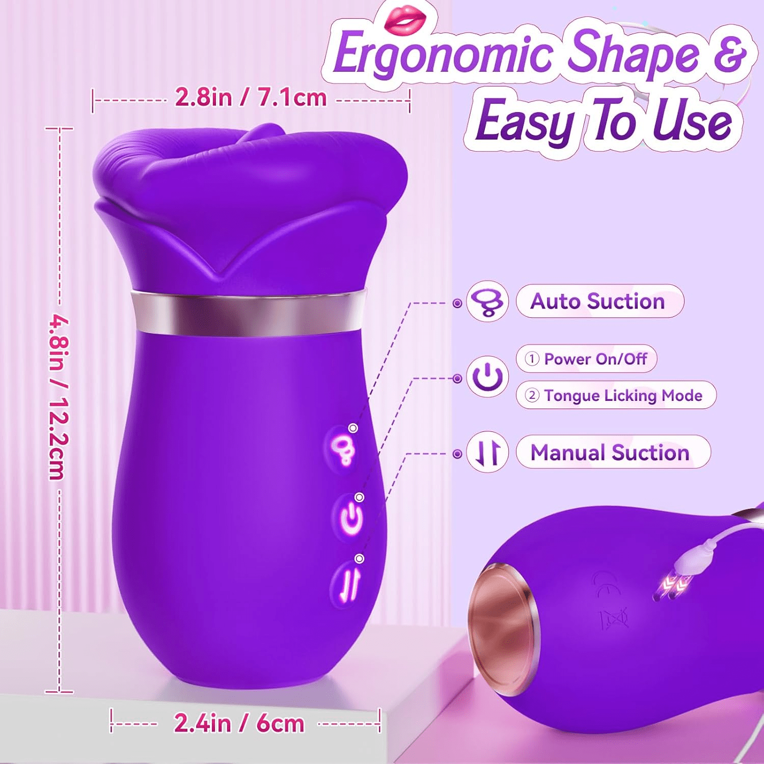 NoirLuxe AI Mouth Clit Sucker Wand App Waterproof Quiet