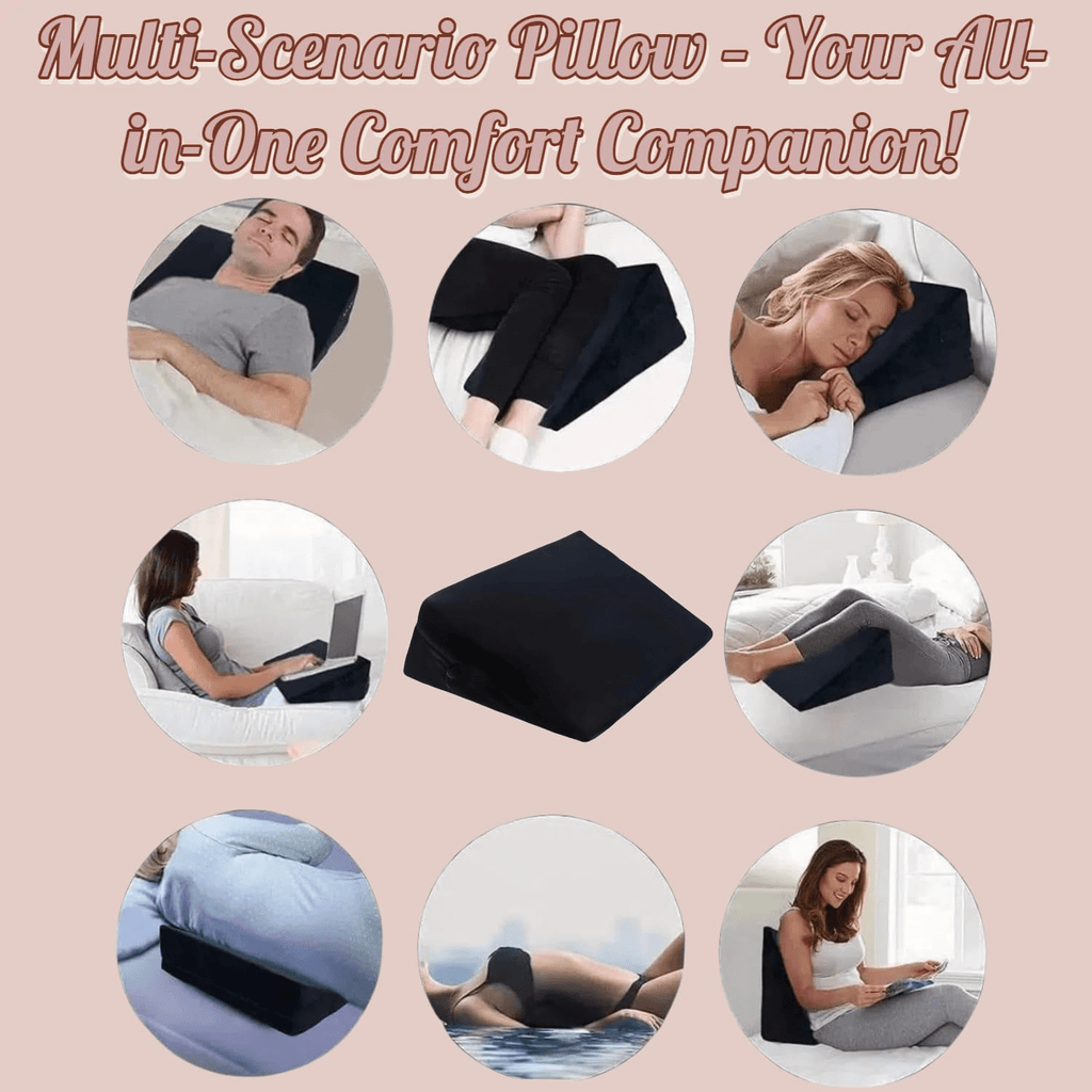 VelvaBond Foam Positioning Wedge Pillow with Handcuffs Support