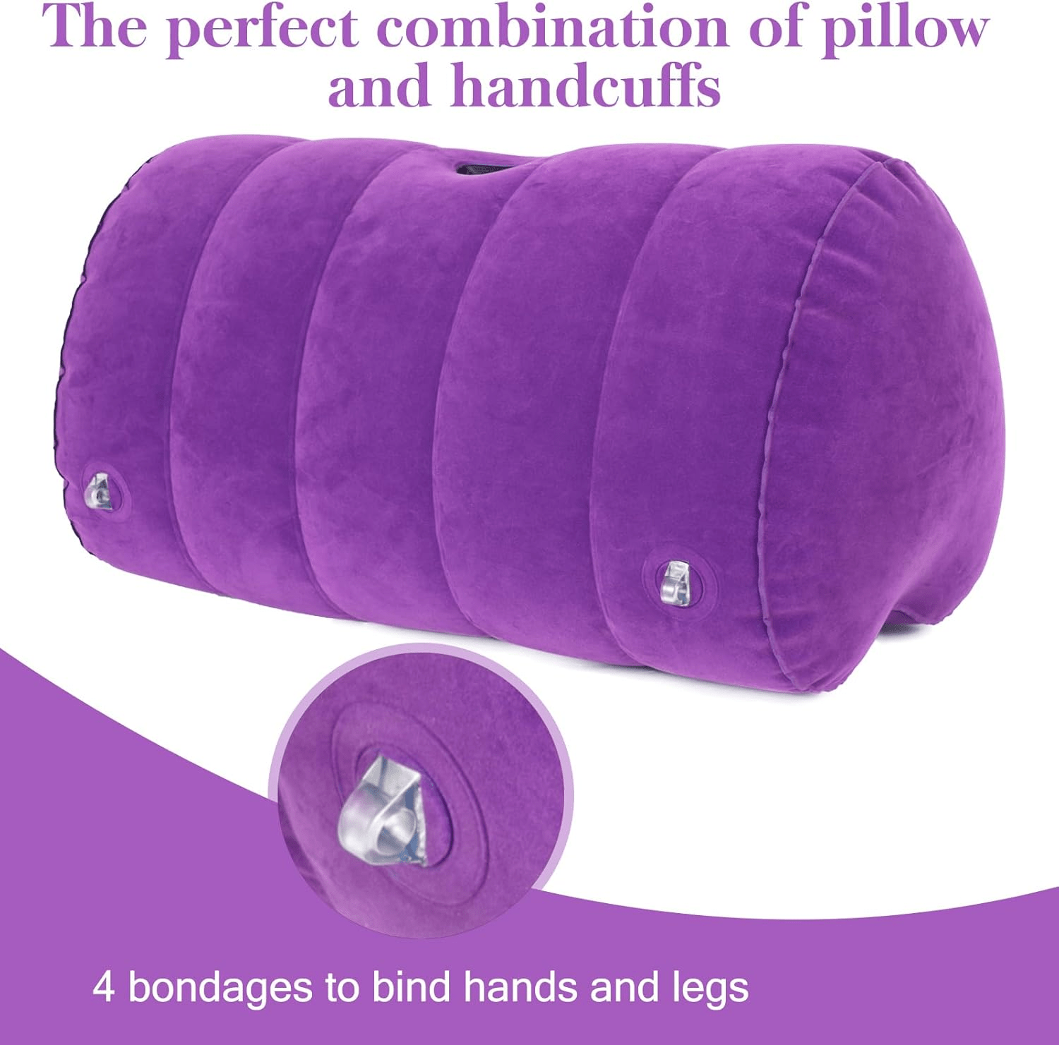 HeartLock Inflatable Dildo Mount Pillow with Cuffs Set